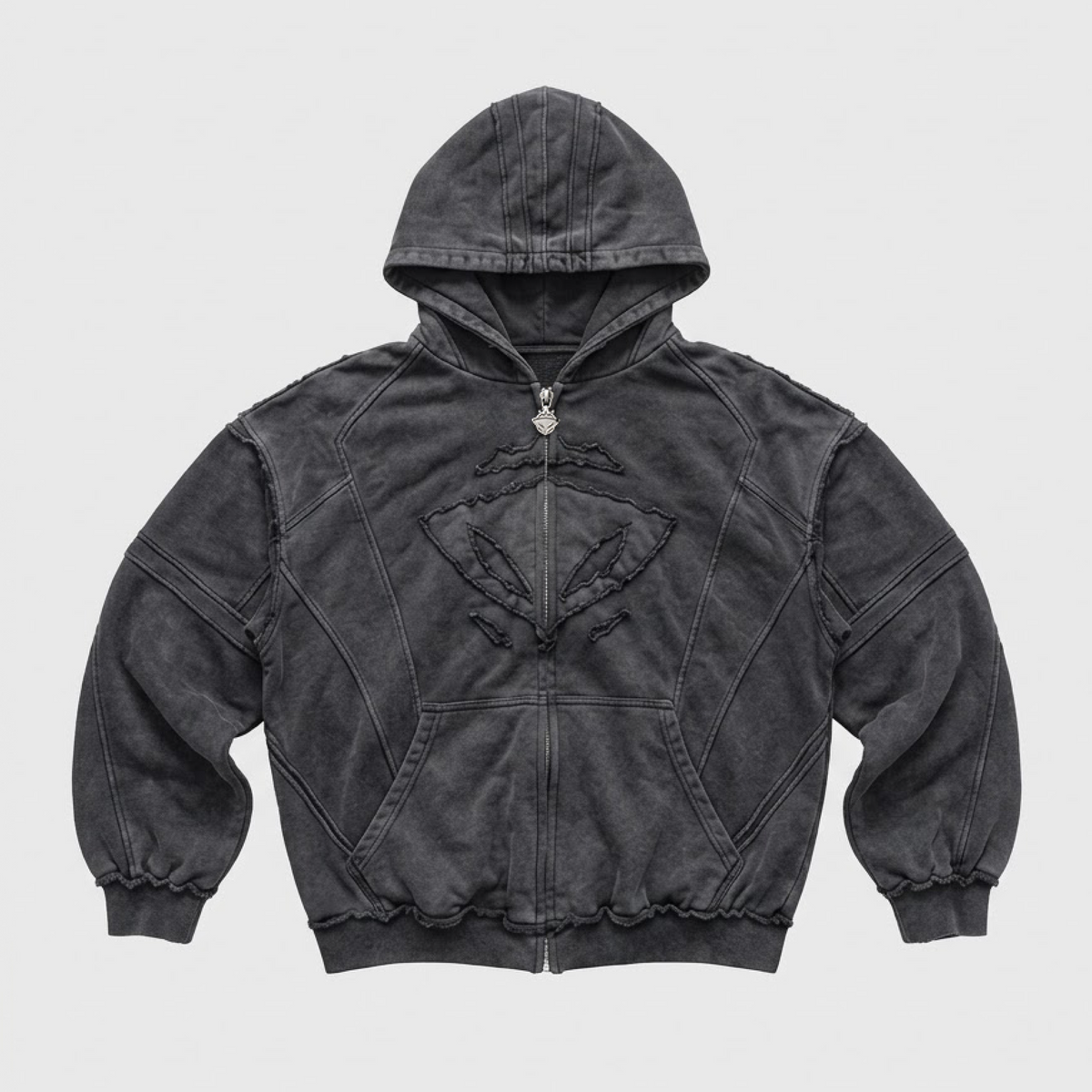 "BLACK COVEN" ZIPPER HOODIE